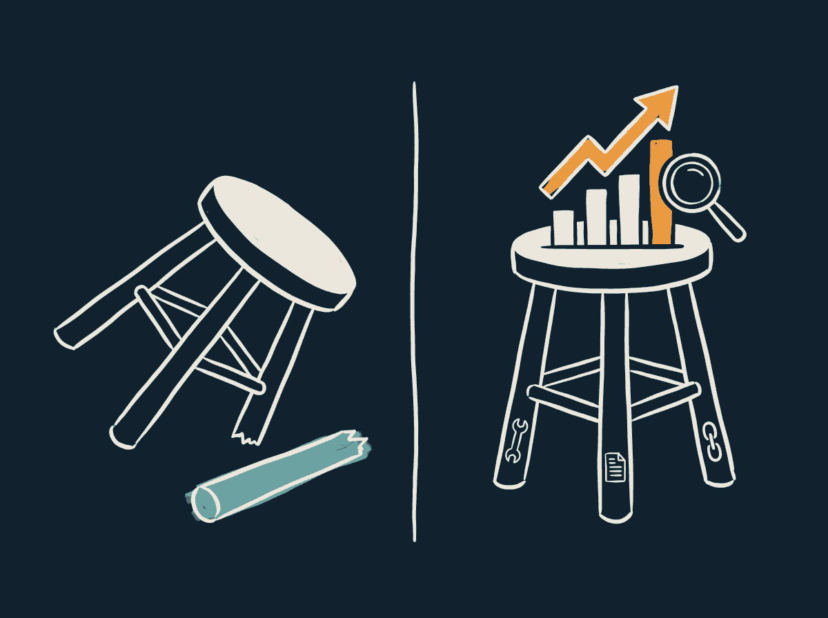 A stool that cannot stand on one leg