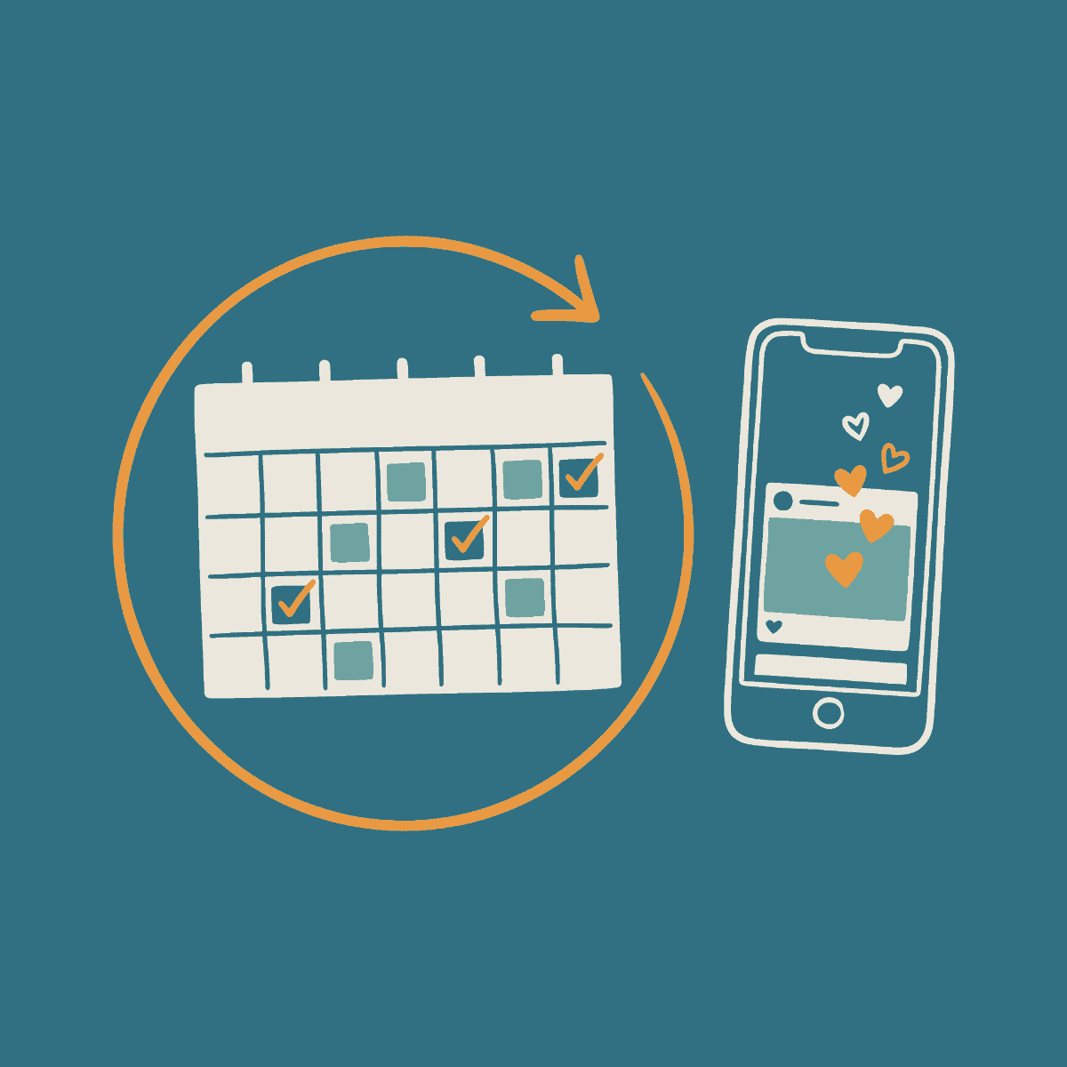 Posts placed on a calendar and publishing on their own